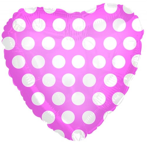 Pink with White Polka Dots